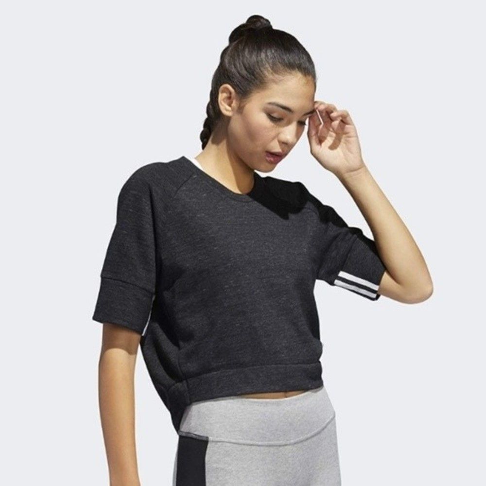 💥2/$20!! adidas | Sport 2 Street French Terry Crop Top | Size M